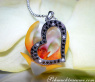 Delicate Black Diamond Heart Pendant