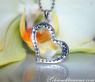 Delicate Black Diamond Heart Pendant
