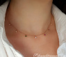 Delicate Multicolor Sapphire Necklace in Rose gold