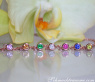 Delicate Multicolor Sapphire Necklace in Rose gold