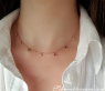 Delicate Multicolor Sapphire Necklace in Rose gold