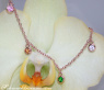 Delicate Multicolor Sapphire Necklace in Rose gold