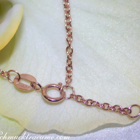Delicate Multicolor Sapphire Necklace in Rose gold