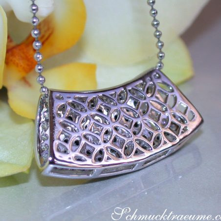 Minimalist Black and White Diamond Pendant