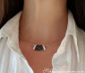 Minimalist Black and White Diamond Pendant