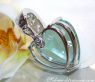 Impressive Aquamarine Heart Pendant with Diamonds
