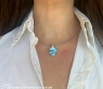 Impressive Aquamarine Heart Pendant with Diamonds