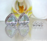 Pretty Aquamarine Heart Studs with Diamonds