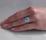 Aquamarin Ring mit Diamanten