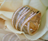 Stately Multi Row Diamond Ring (Two-tone Finish)