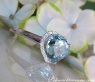 Aquamarin Ring mit Diamanten