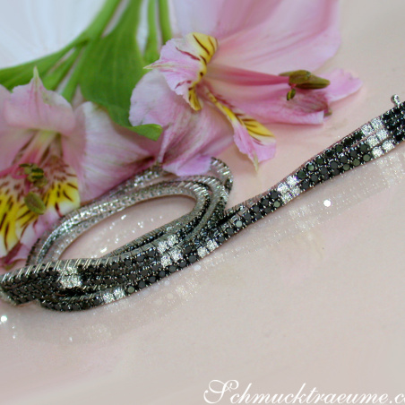 Tennis Armband mit schwarzen Diamanten