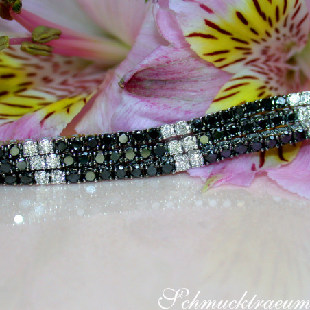 Tennis Armband mit schwarzen Diamanten
