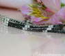 Three rowed Tennis Bracelet with Black and White Diamonds
