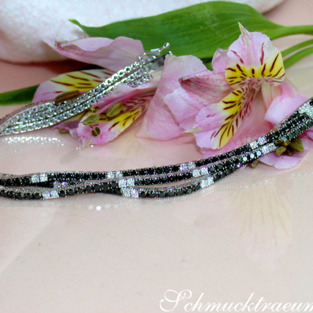 Tennis Armband mit schwarzen Diamanten