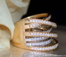 Stately Multi Row Diamond Ring (Two-tone Finish)
