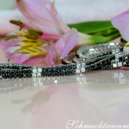 Tennis Armband mit schwarzen Diamanten