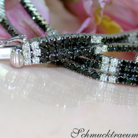 Tennis Armband mit schwarzen Diamanten