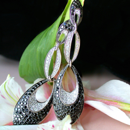 Ohrringe mit schwarzen Diamanten