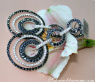 Impressive Circle Earrings with Black Diamonds