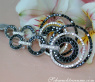Impressive Circle Earrings with Black Diamonds