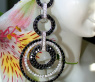 Impressive Circle Earrings with Black Diamonds