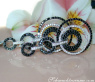 Impressive Circle Earrings with Black Diamonds