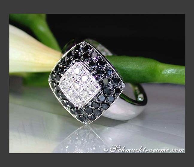 Timeless black and white diamond ring Timeless black and white diamond ring