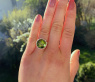 Fantastic Peridot Ring with Diamonds