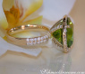 Fantastic Peridot Ring with Diamonds