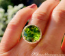 Fantastic Peridot Ring with Diamonds