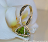 Fantastic Peridot Ring with Diamonds
