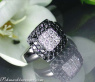 Timeless black and white diamond ring