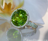 Fantastic Peridot Ring with Diamonds