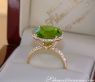 Fantastic Peridot Ring with Diamonds