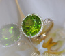 Fantastic Peridot Ring with Diamonds