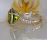 Fantastic Peridot Ring with Diamonds