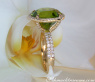 Fantastic Peridot Ring with Diamonds