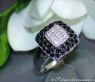 Timeless black and white diamond ring