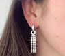 Splendid Dangling Earrings with Diamonds in White gold 14k