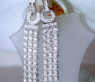 Splendid Dangling Earrings with Diamonds in White gold 14k