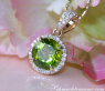 Delicate Peridot Pendant with Diamonds