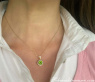 Delicate Peridot Pendant with Diamonds