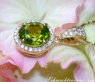 Delicate Peridot Pendant with Diamonds