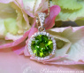 Delicate Peridot Pendant with Diamonds