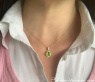 Delicate Peridot Pendant with Diamonds