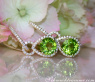 Enchanting Peridot Earrings with Diamonds