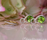 Enchanting Peridot Earrings with Diamonds