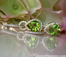 Enchanting Peridot Earrings with Diamonds