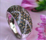 Interesting Brown & White Diamond Ring